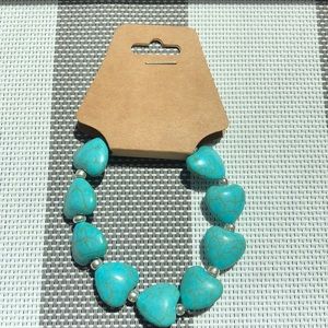 Turquoise heart bracelet